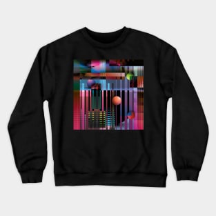 Colorful geometric abstract composition Crewneck Sweatshirt